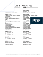 Minimatura Unit 4 - Answer Key: Group A Group B