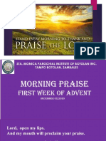 MORNING PRAISE - DEC. 2,2020