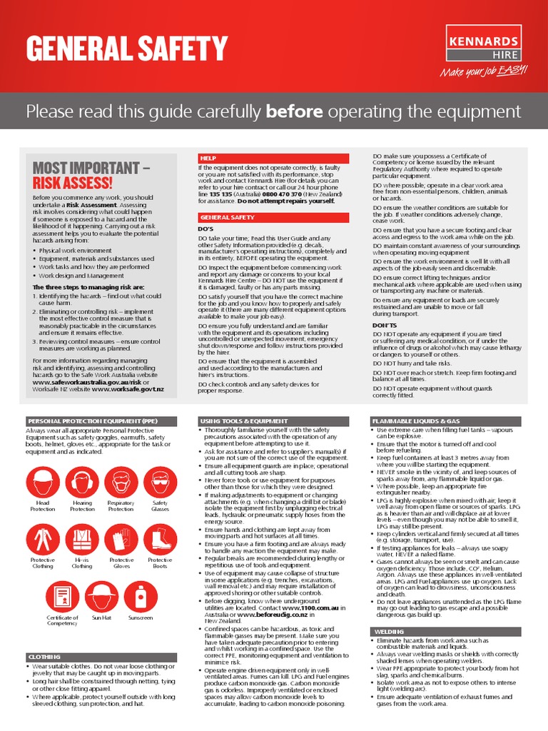 General Safety Please Read This Guide Carefully Before Operating The