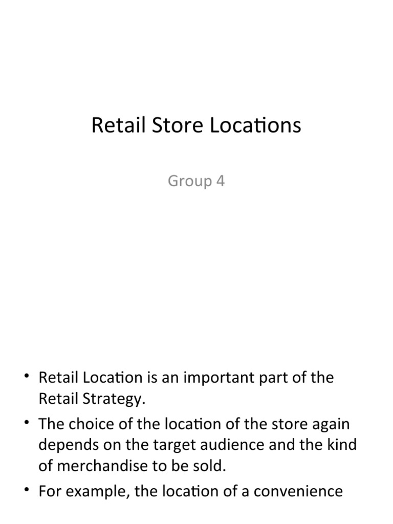 Store Location Strategy Overview | PDF