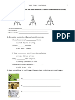 Bbi5 - Exam - Prueba U2: 1. Look at Grace Experiments and Make Sentences: / Observa El Experimento de Grace y Haz Oraciones