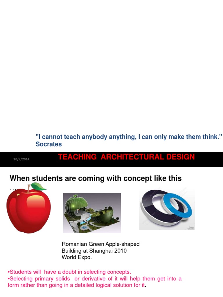 Strategies for Teaching Architectural Design | PDF | Design | 3 D ...