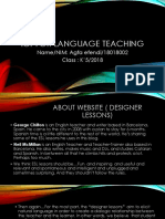 Ict For Language Teaching: Name/NIM: Agfa Efendi/18018002 Class: K'5/2018