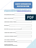 Country Representative Registration Form