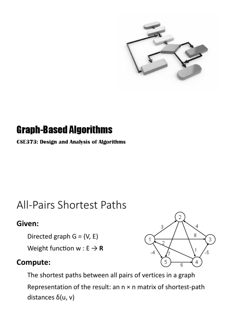 Graph-Based Algorithms: CSE373: Design and Analysis of Algorithms | PDF ...