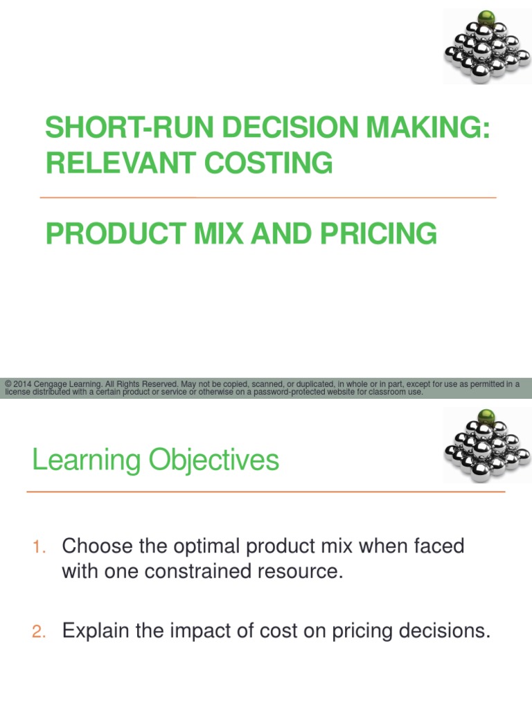 Short Run Decision Making: Relevant Costing | PDF | License | Cost