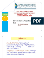 303322: Soil Mechanics: Introduction &properties of Soil