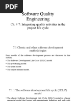 Software Quality Engineering: Ch. # 7: Integrating Quality Activities in The Project Life Cycle