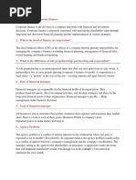 Definition of Corporate Finance: 2. Who Is The Head of Finance in Corporation?