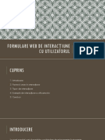 Formulare Web de Interactiune Cu Utilizatorul