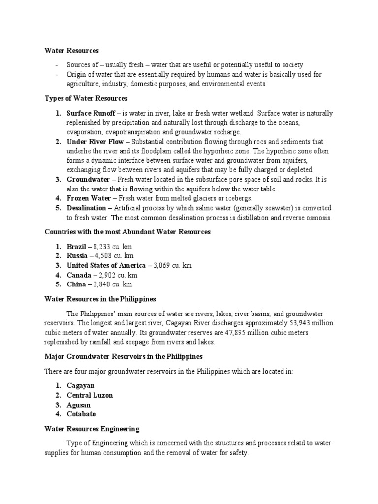 Water Resources Engineering | PDF | Water Resources | Groundwater