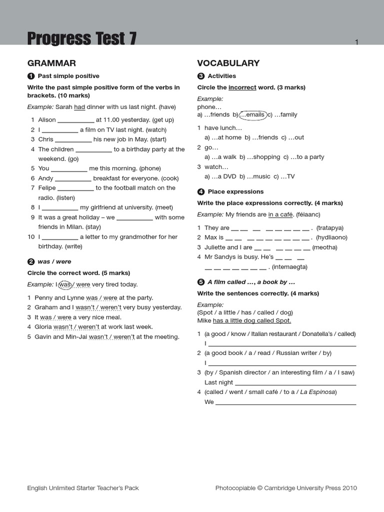 Progress Test 7 PDF | PDF | Linguistic Typology | Linguistics