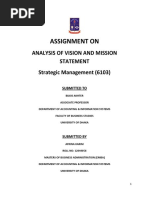 Vision and Mission Statement Analysis