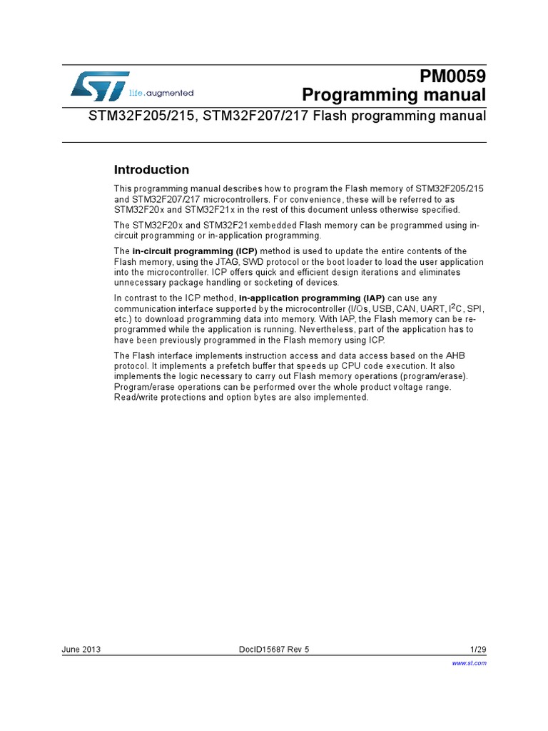 STM32F20x/F21x Flash Programming Guide | PDF | Flash Memory | Digital ...