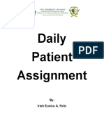 Daily Patient Assignment: By: Irish Eunice A. Felix