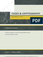 Codes & Cryptography: Mathematics As A Tool