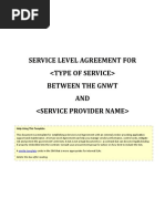 Service Level Agreement For Between The GNWT AND