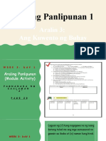 Araling Panlipunan - Module and Supplementary Activities - Q1 - Week 3