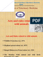 Acts and Rules Related To Wild Animals