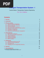 Intelligent Transportation System - I: Lecture Notes in Transportation Systems Engineering