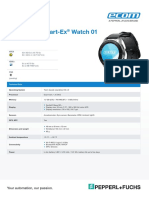 Data Sheet Smart-Ex Watch 01: Ii 3G Ex Ic Iic T5 GC II 3D Ex Ic IIIB T100°C DC