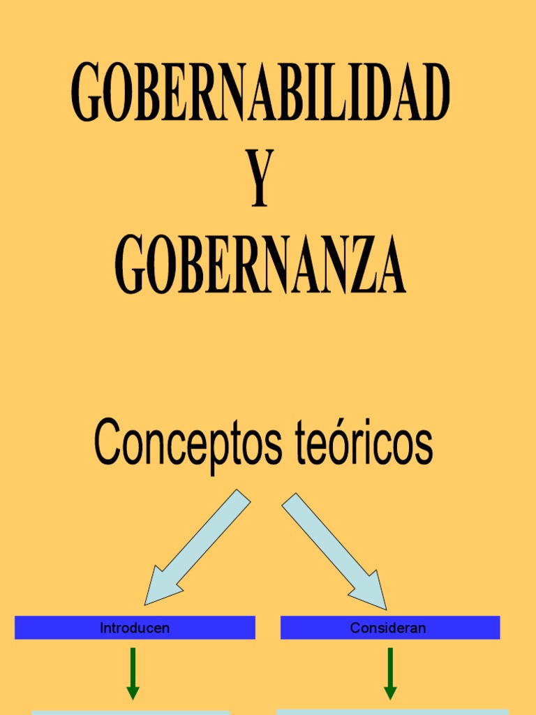 Gobernabilidad y Gobernanza en Democracia | PDF | Democracia ...