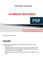 Evaluasi Investasi 2020