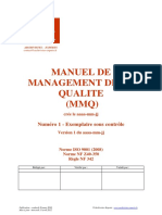 MANUEL DE MANAGEMENT DE LA QUALITE (MMQ)