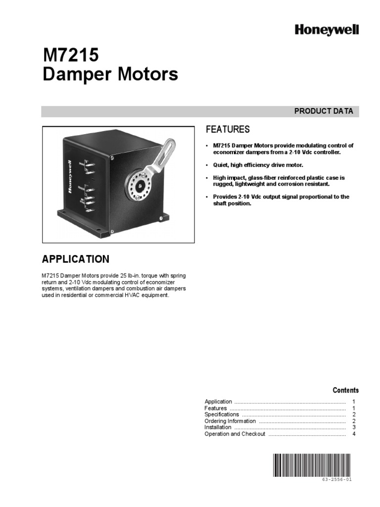 Damper Motor Honeywell | PDF