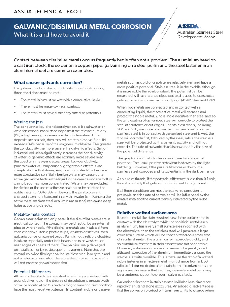 Galvanic/Dissimilar Metal Corrosion What It Is and How To Avoid It