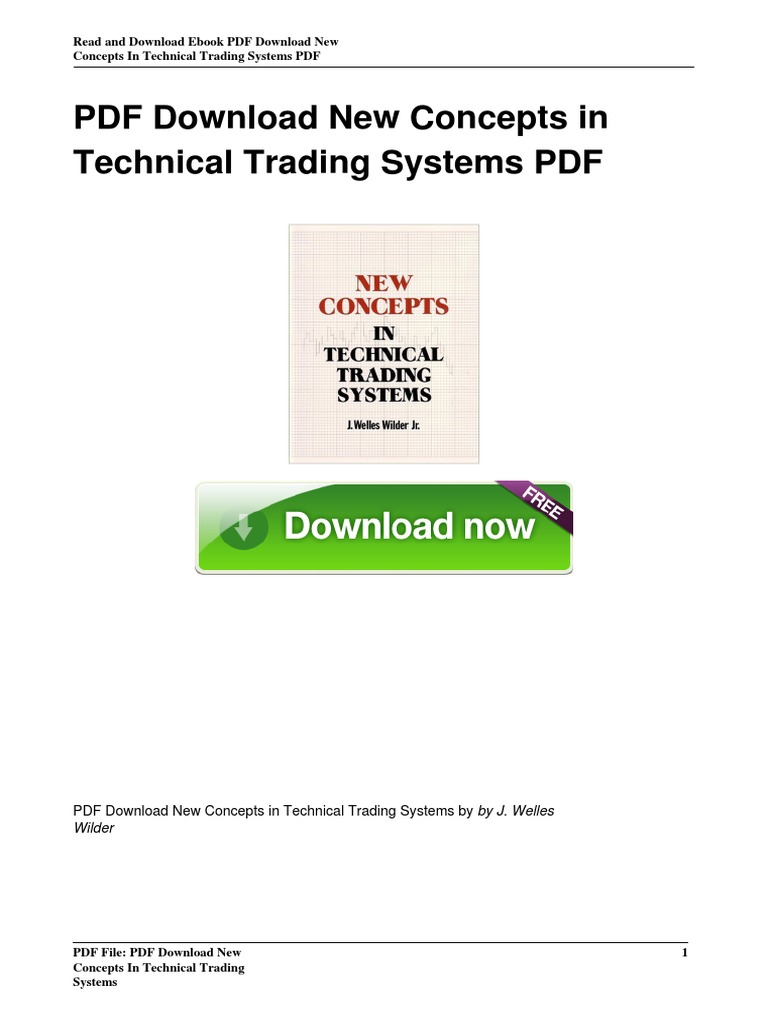 New Concepts in Technical Trading Systems | PDF