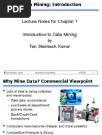 Lecture Notes For Chapter 1 Introduction To Data Mining: by Tan, Steinbach, Kumar