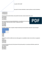 Simulado de Ciências e Matemática