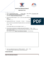 Model Prime Ministerial Debate 3 Application Form: Background Information