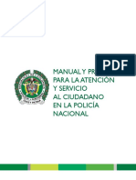Manual y Protocolo para La Atencion y Servicio Al Ciudadano en La PoNal