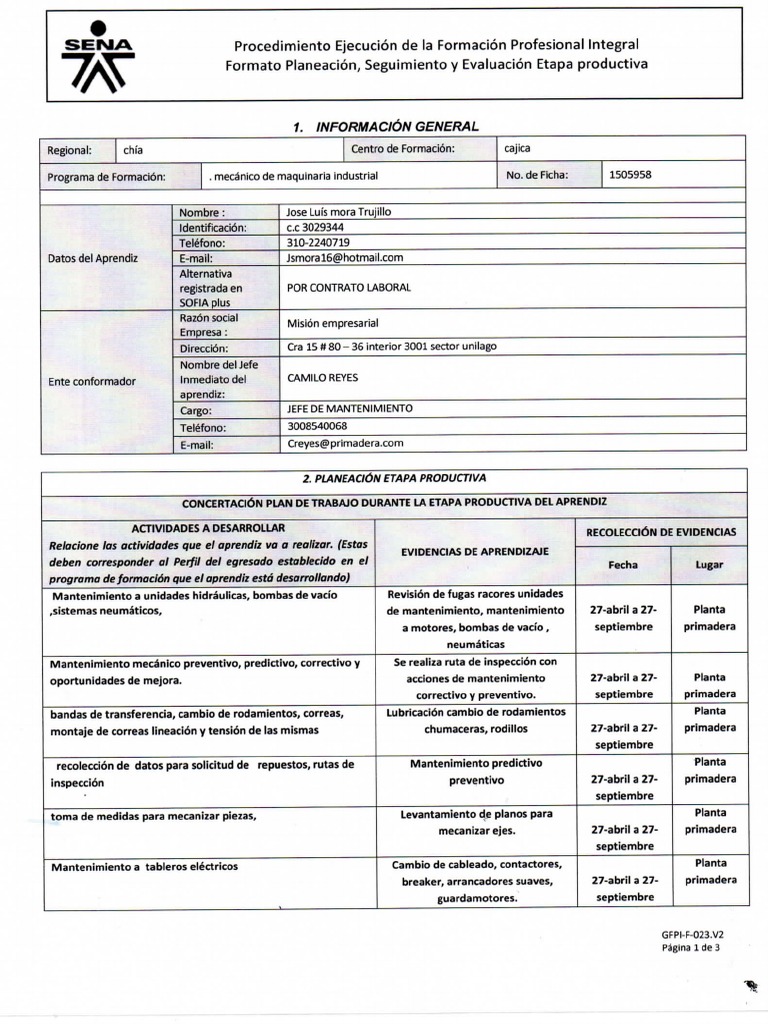 Formato 023 | PDF