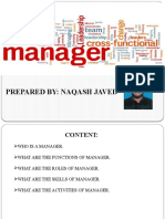 Manager (Function, Roles, Skills, and Activities)