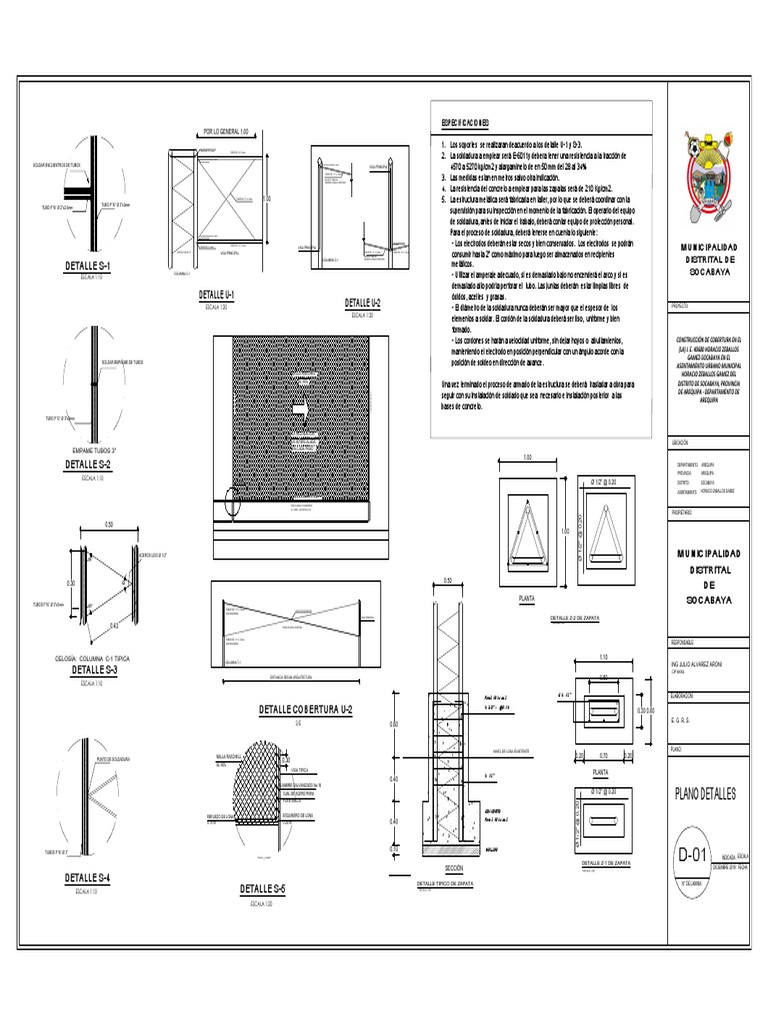 Plano de Detalles PDF | PDF | Soldadura | Construcción, image size:768x1024
