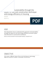 To Study The Sustainability Through The Aspect of Low-Cost Construction Technique and Energy Efficiency in Housing