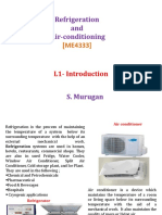 Refrigeration and Air-Conditioning: L1-Introduction