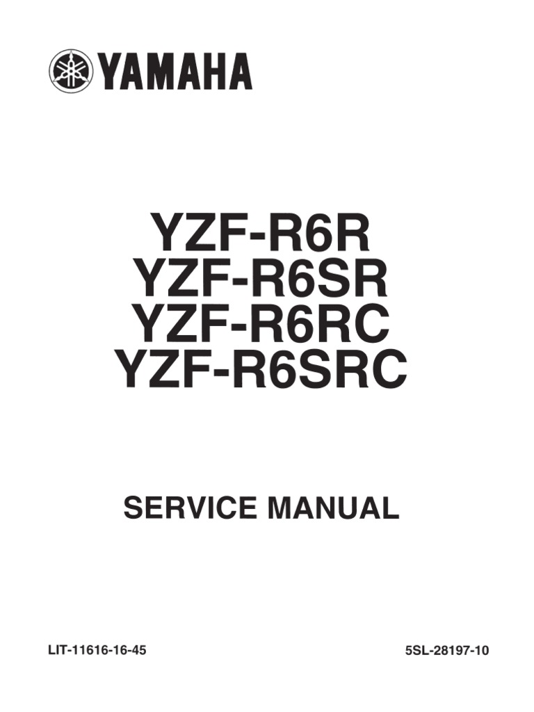 Yamaha R6 2003 Workshop Manual | PDF | Piston | Throttle