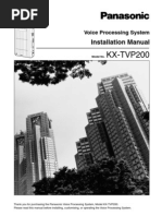 Download Panasonic TVP200 Installation Manual by rdmaclean SN4848499 doc pdf