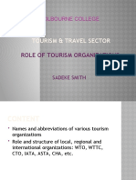 Tourism & Travel Sector: Role of Tourism Organizations