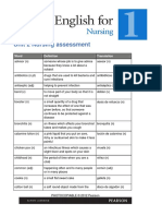 Unit 2 Nursing Assessment: Word Translation