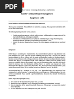 BCS506 - Software Project Management Assignment 1 of 1: Faculty of Science, Technology, Engineering & Mathematics