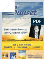 Plakat zur autobiografischen Trilogie "Sunrise - Sunshine - Sunset" von Christof Wolf