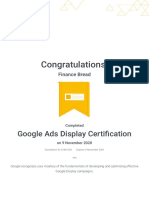 Google Ads Display Certification - Google