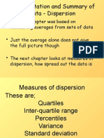 3) S1 Representation and Summary of Data - Dispersion