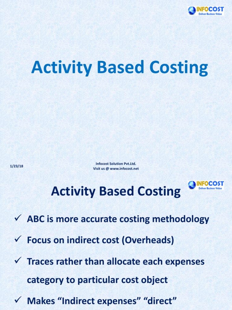 Activity Based Costing PDF Product Cost Planning Calculated Abc Sap PDF