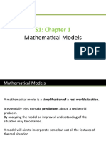 S1: Chapter 1: Mathematical Models